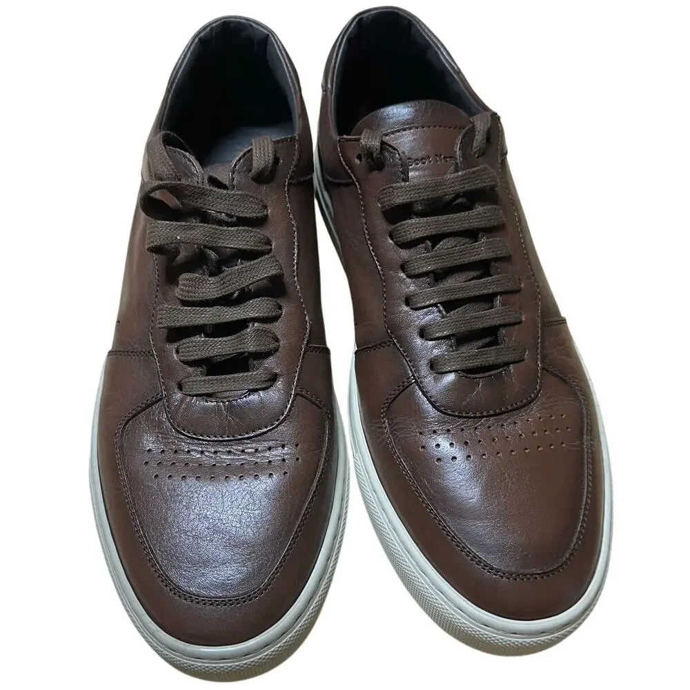 To Boot New York Barbera Brown Leather Sneaker Men's Size 9 New In Box